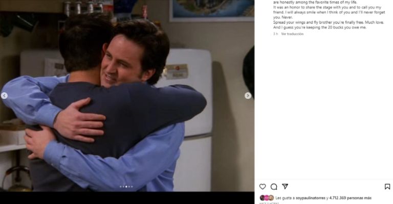 Matt LeBlanc se despide con desgarrador mensaje de Matthew Perry