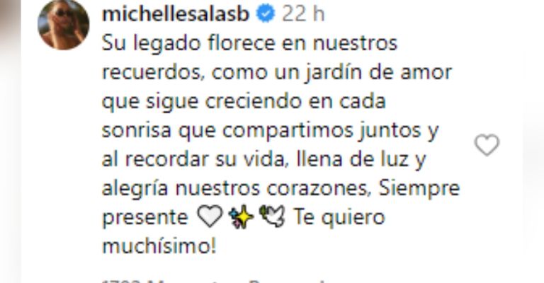 Michelle Salas recuerda a su abuela Marcela Basteri en su cumpleaños