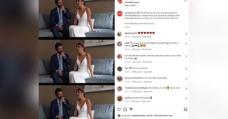 Michelle Renaud y Matías Novoa confirmarían embarazo en su boda de esta manera