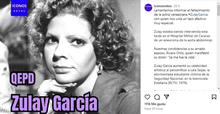 Zulay García fallece a los 73 años en medio de cirugía cerebral