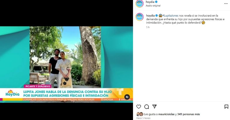 Lupita Jones sale en defensa de su hijo y alega que es inocente