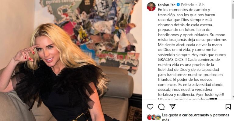 Tania Ruiz habría terminado con su pareja y así lo expresa en redes sociales