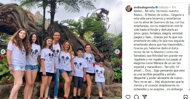 Andrea Legarreta se pronuncia devastada con mensaje tras perder a su niño