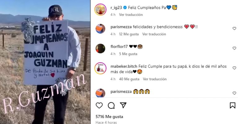 Felicitaciones de cumpleaños a 'Chapo' Guzmán