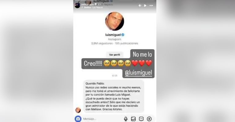 Luis Miguel manda impactante mensaje a Matisse tras lanzar tema con su nombre