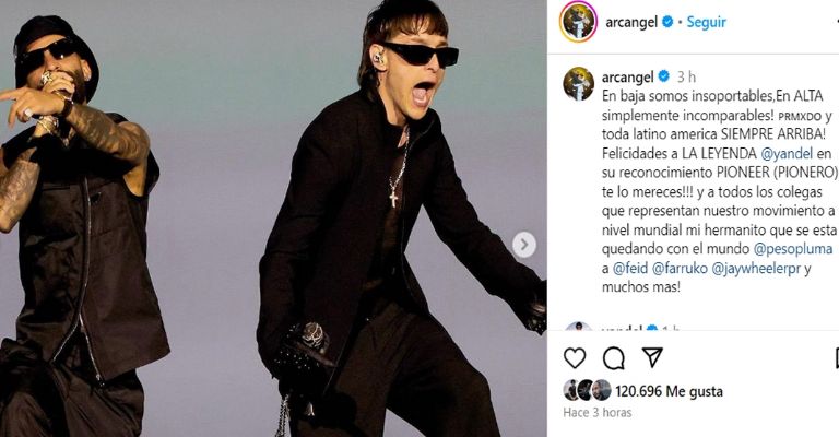 Arcangel habría tenido fuerte pelea con Peso Pluma en los Premios Latin American Music Awards