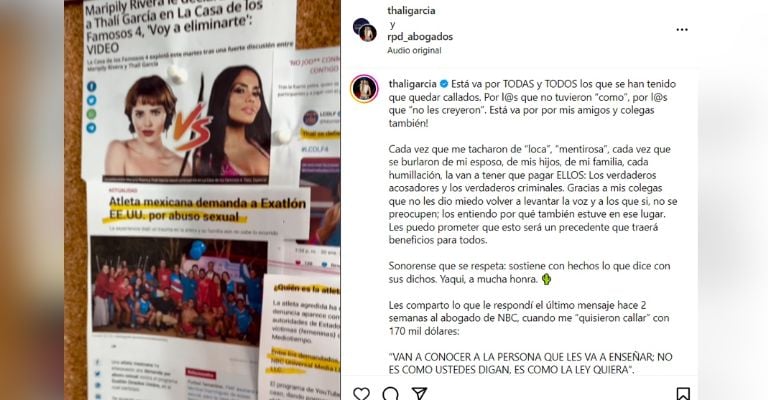 Thalí García expone nueva extorsión de Telemundo y todos sus fraudes