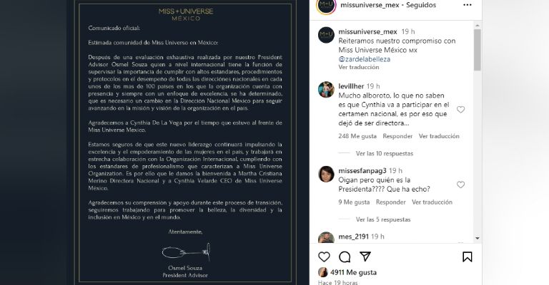 Lupita Jones se burlaría de la salida de Cynthia de la Vega de Miss Universo