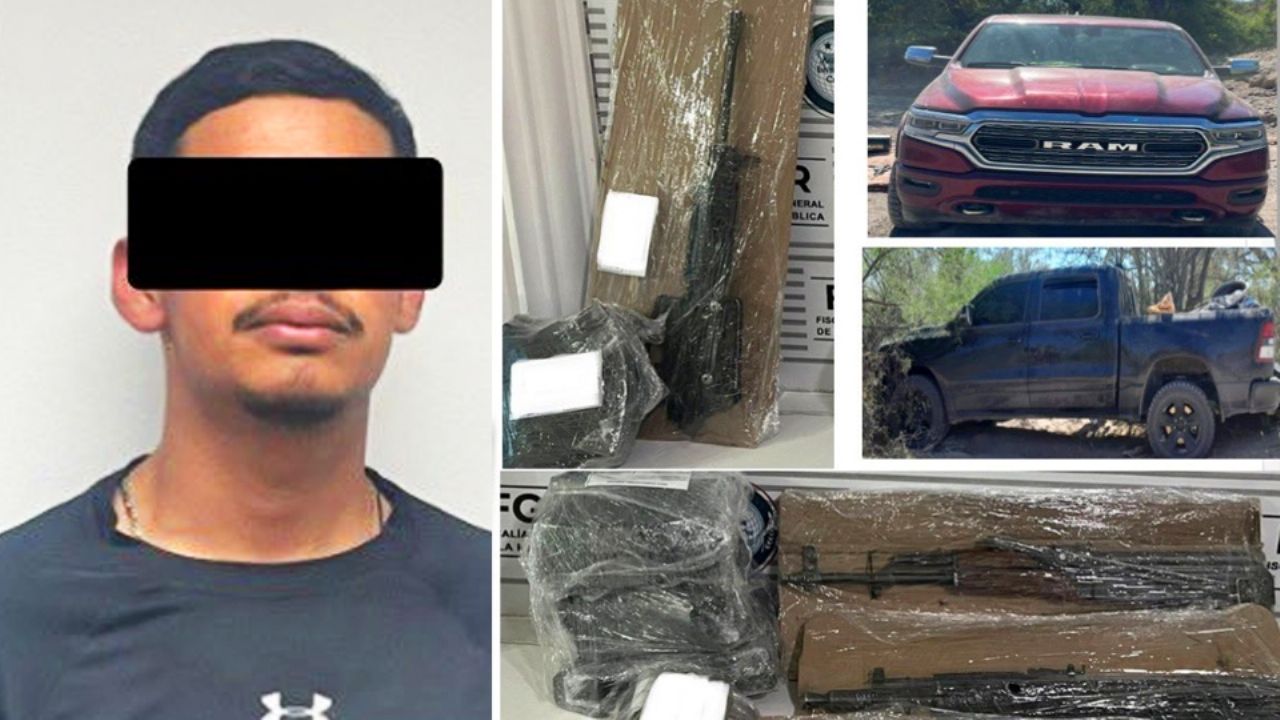 Detienen a Josué Enrique al norte de Sonora; aseguran armas, autos y material táctico