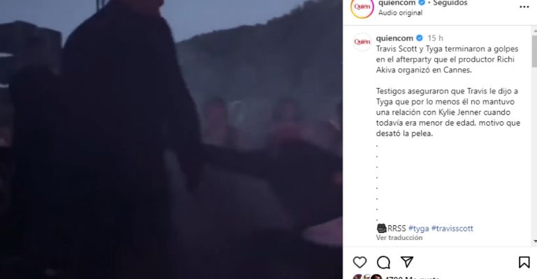 Kylie Jenner provocaría pelea entre Tyga y Travis Scott en fiesta de Cannes