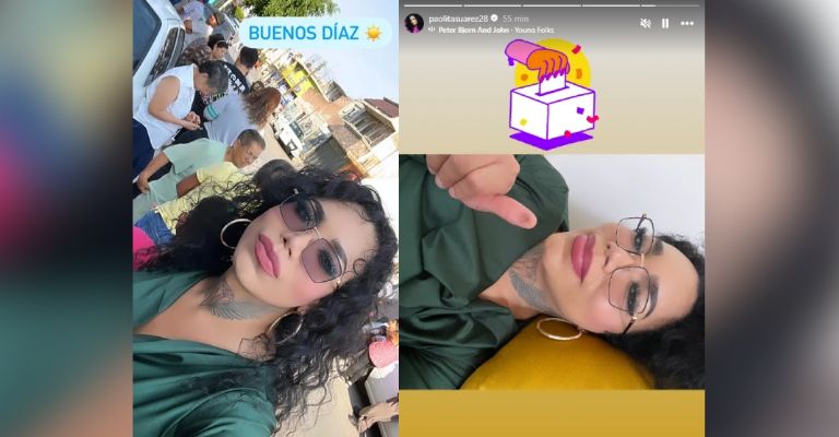 Paola Suárez, de 'Las Perdidas' y candidata a Diputada Local de Guanajuato, emite su voto