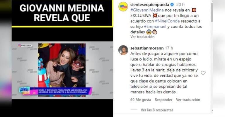 Giovanni Medina habla de Ninel Conde y su acuerdo para la custodia de su hijo