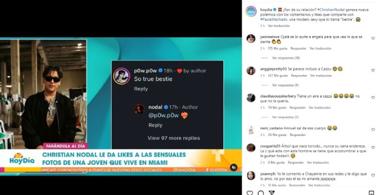 Christian Nodal sería infiel a Ángela Aguilar con sexy modelo según Hoy Día