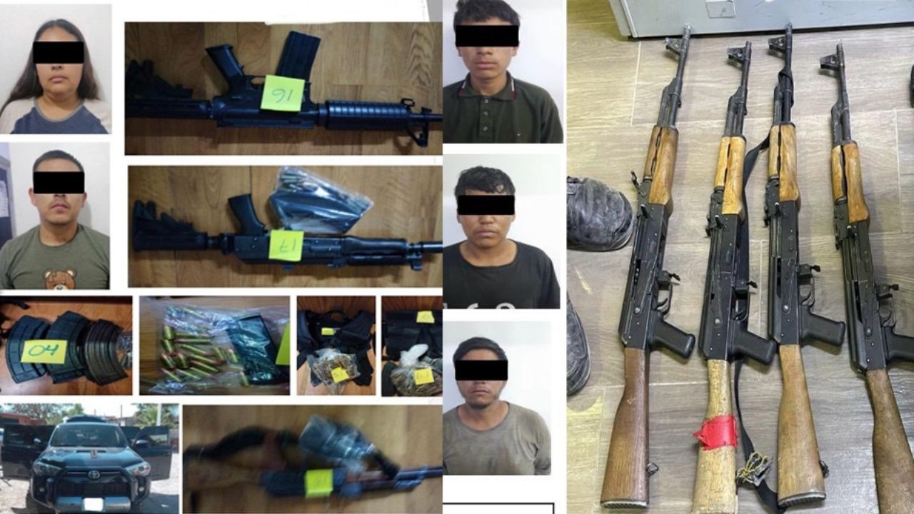 Detienen a 15 personas e incautan armas, vehículos y material bélico al norte de Sonora
