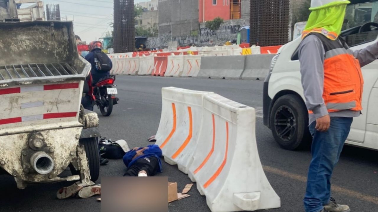 Caos en la autopista México-Puebla: Camioneta atropella a abuelito de 70 años