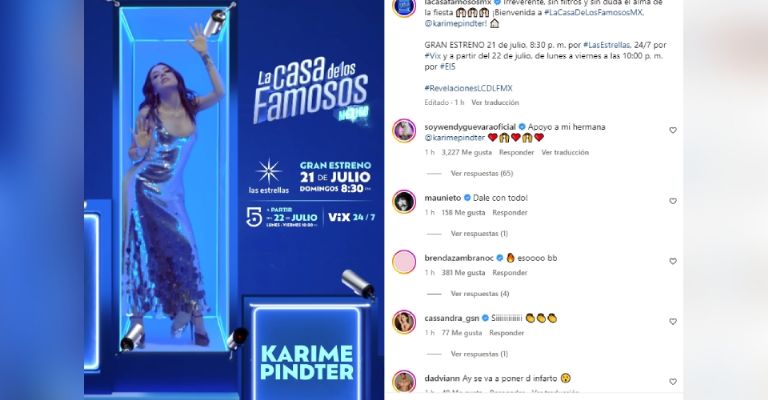 Karime Pindter confirma que se une a La Casa de los Famosos México y Wendy Guevara reacciona