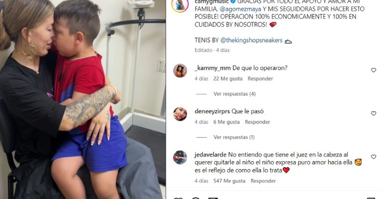 Camy G habla de su vinculación a proceso y que le quitarán a su hijo
