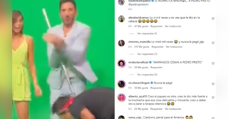 Destrampado le da tremendo golpe a Pedro Prieto