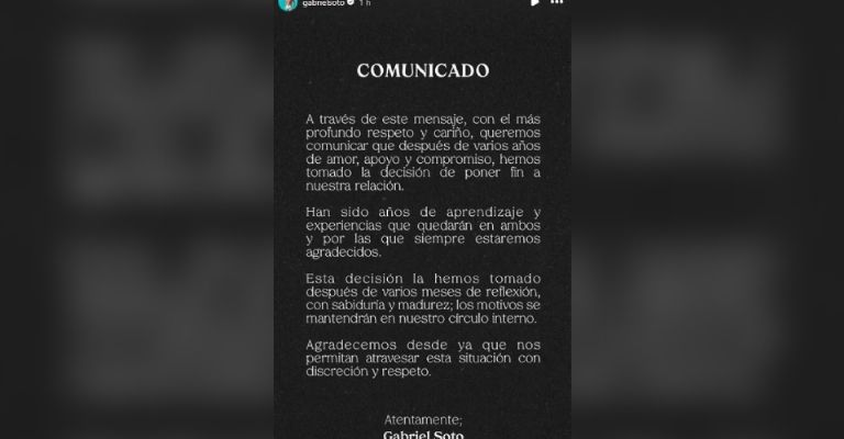 Gabriel Soto hace fuerte confesión de su separación de Irina Baeva