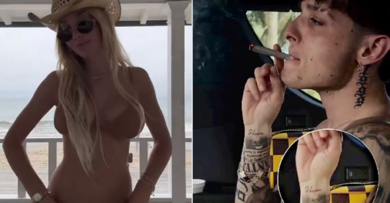 Peso Pluma al igual que Nodal, se tatúa a su nueva novia