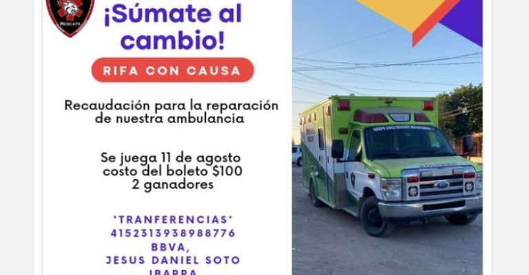 El grupo de rescatistas invitan a participar en una rifa con causa