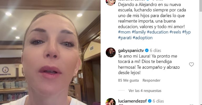 Laura Flores se despide de su hijo y llora desconsolada