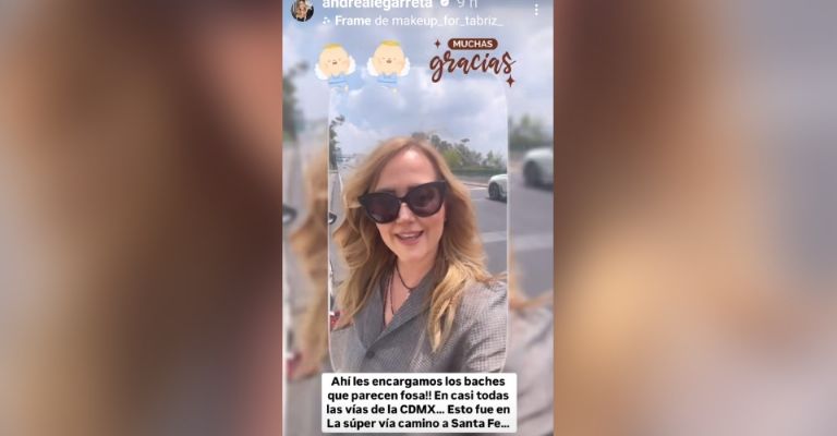 Andrea Legarrete tiene accidente en calle de la Ciudad de México