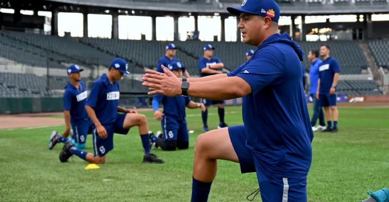 Los jugadores de Yaquis en pretemporada