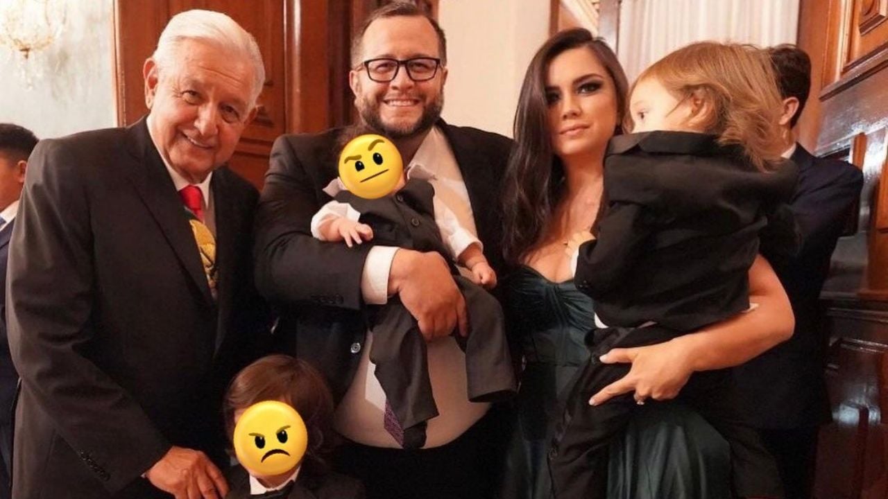 José Ramón López Beltrán con su familia