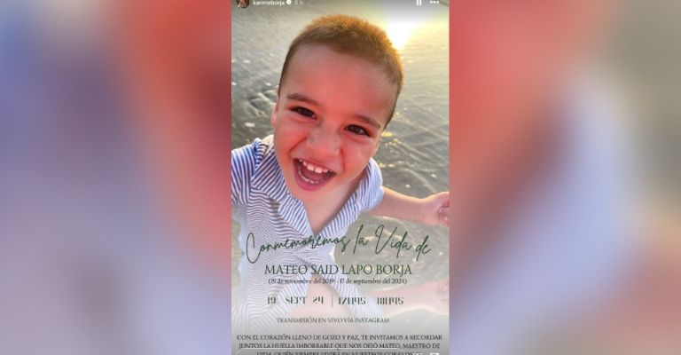Karime Borja anuncia muerte de su hijo y reaparece con doloroso mensaje