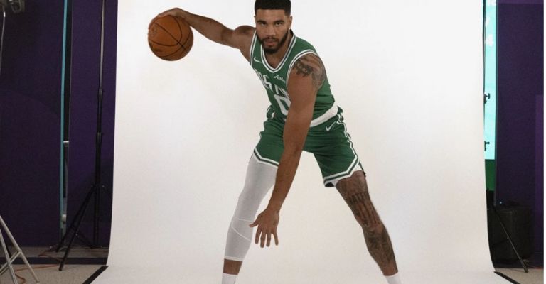 Tatum participó en el media day de los Celtics