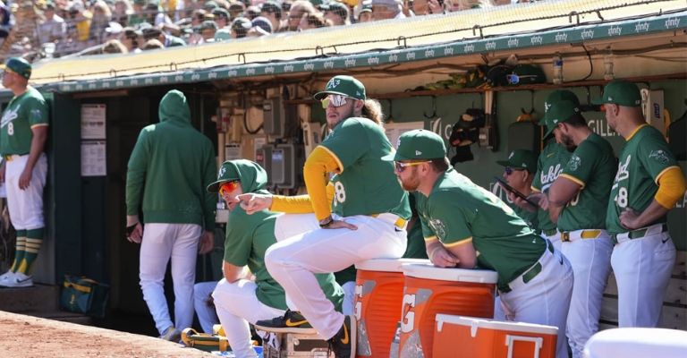 Los jugadores de Oakland disfrutaron el momento