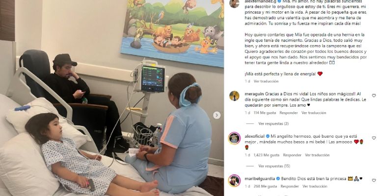 Alejandro Fernández en complicado momento con la operación de su nieta