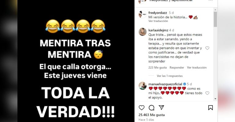 Lapizito amenaza a exnovia, Fernanda Durán