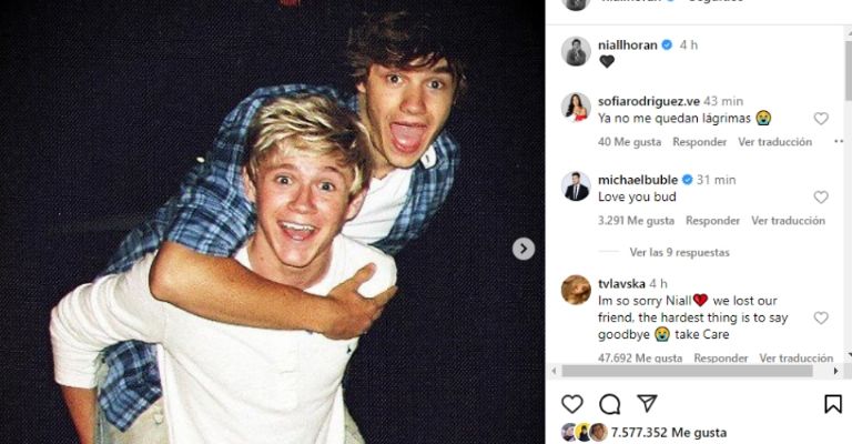 Niall Horan lamenta la muerte de Liam Payne