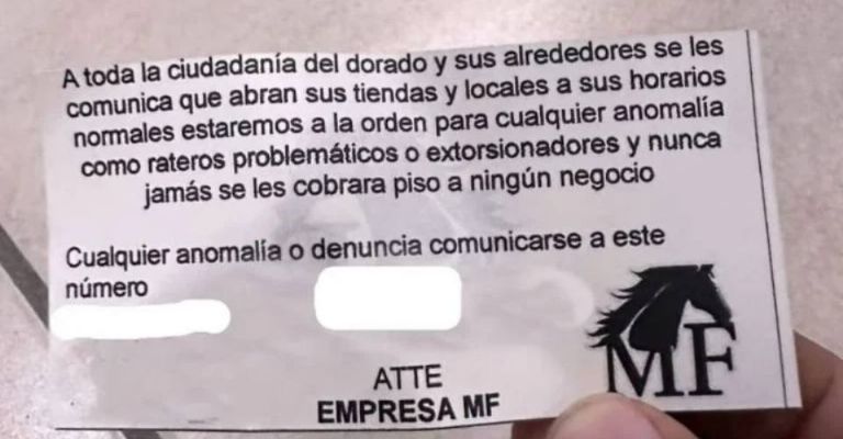 Estos fueron los volantes que aparecieron en Eldorado, Sinaloa