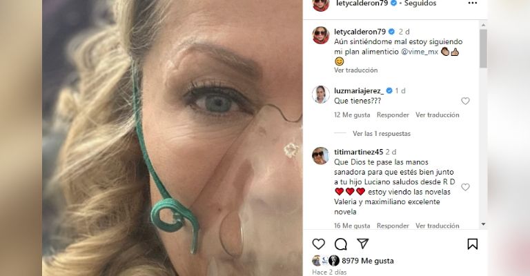 Lety Calderón aclara los problemas pulmonares que la llevaron a ser oxigenados