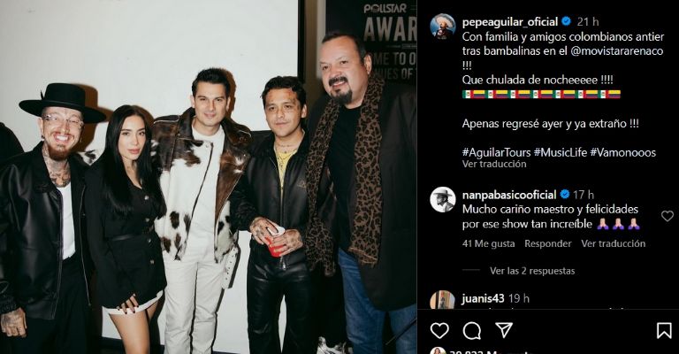 Pepe Aguilar y Nodal aparecen juntos en Colombia