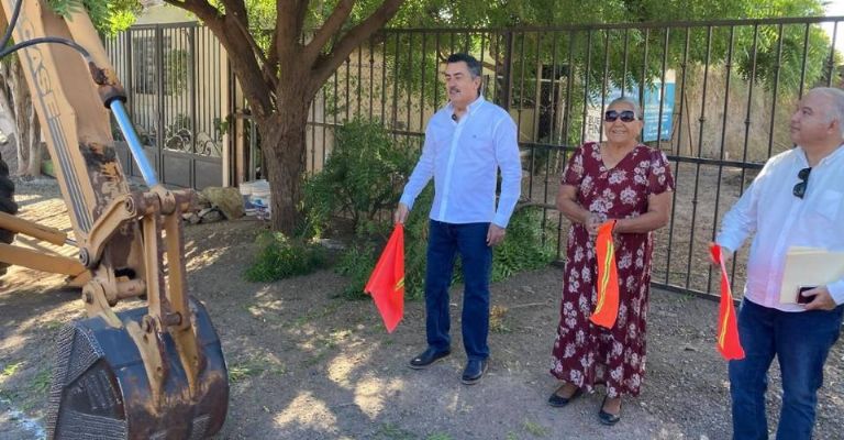 Javier Lamarque Cano durante el arranque de las obras.