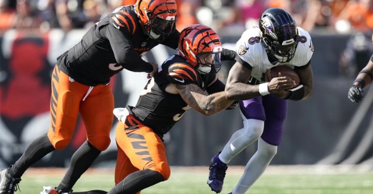 Lamar tuvo un buen juego ante los Bengals