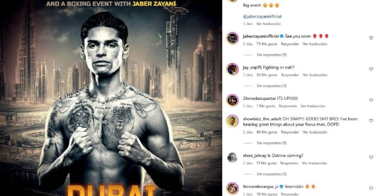 Así anunció Ryan García su regreso al ring.