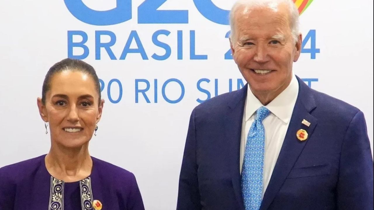 Sheinbaum aborda a Biden durante G20; le pide ser claro sobre la captura de ‘El Mayo’