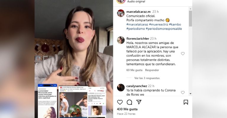 Marcela Alcaraz hace fuerte petición tras ser anunciarse su muerte en TV Azteca