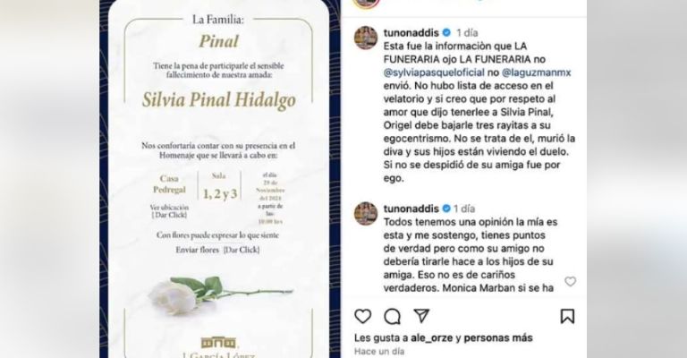 Pepillo Origel así responde a criticas de Addis Tuñón por grosería a Silvia Pinal