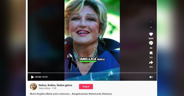 Angélica Vale en medio de su luto hace conmovedora confesión