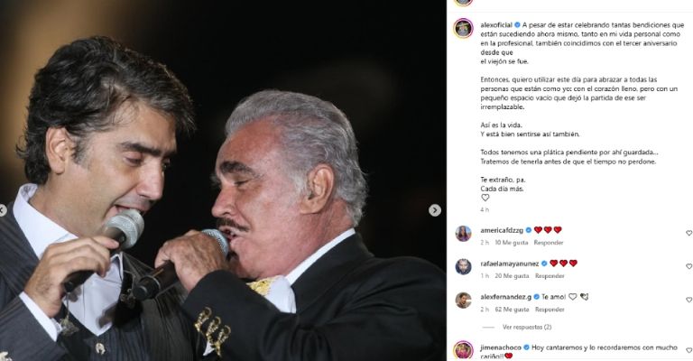 Vicente Fernández falleció tras terrible accidente y Alejandro Fernández hace desgarradora confesión