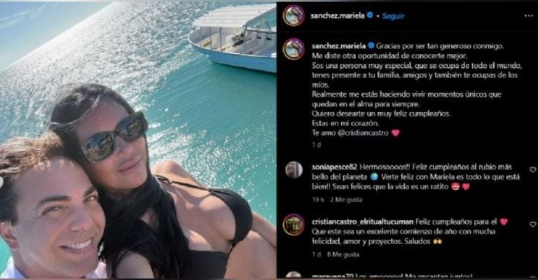 Cristian Castro y Mariela Sánchez terminarían su relación; ella lo confirmaría