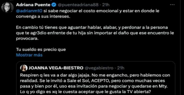 Adrián Marcelo así responde a Joanna Vega Biestro por exhibirlo al aire de Sale el Sol