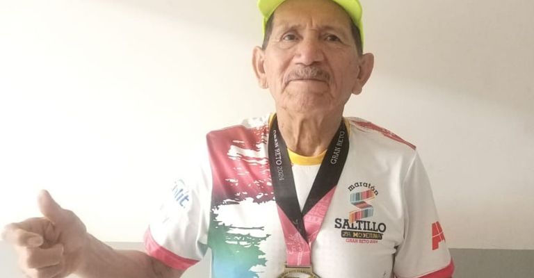 Cózari Barrera participó previamente en el Maratón La Moderna, en Saltillo