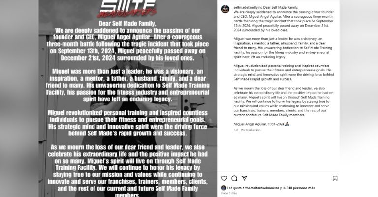 Miguel Ángel Aguilar fallece después de recibir disparo en el rostro